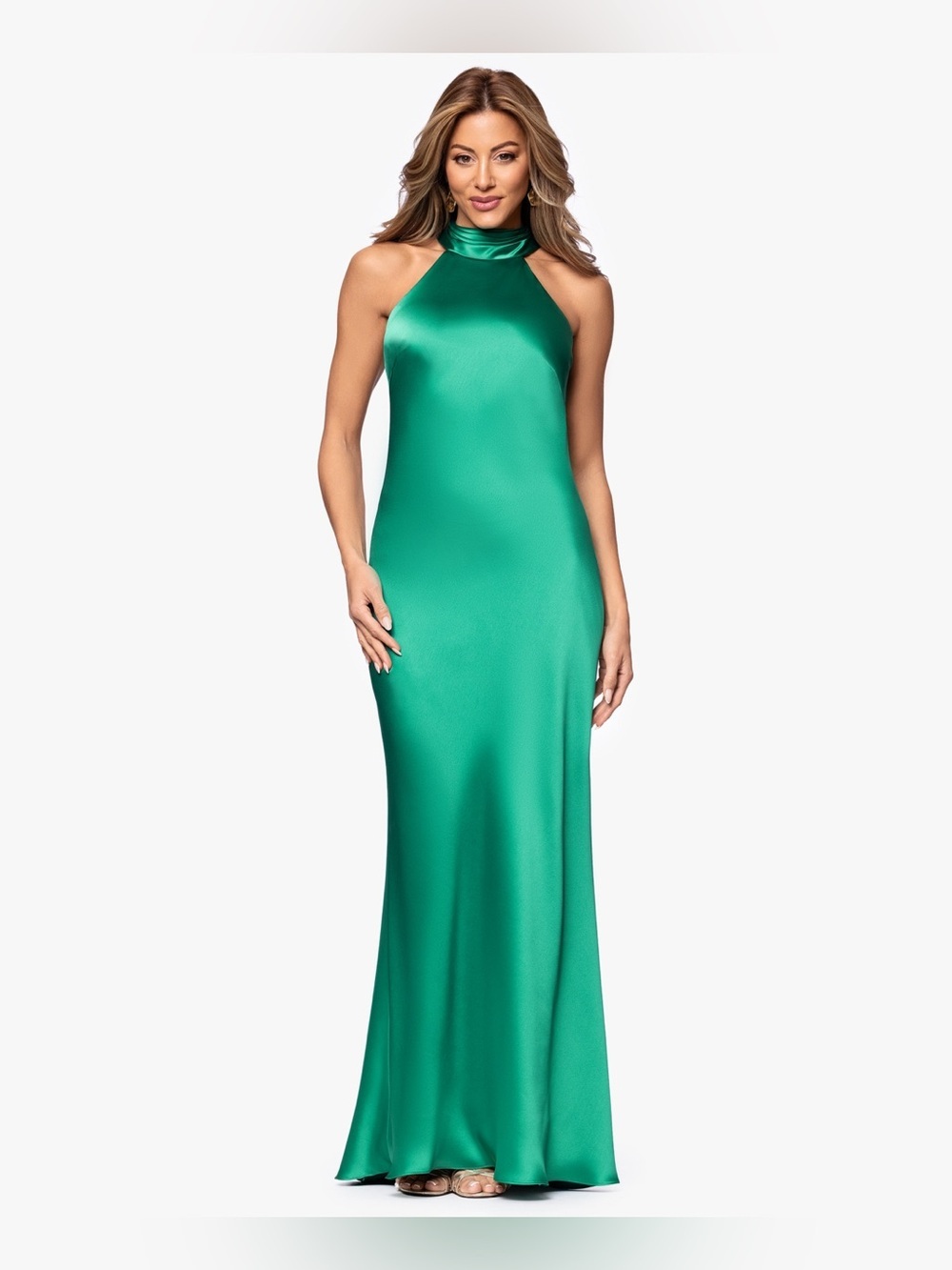 XSCAPE 
Women's Tie Neck Long Dress